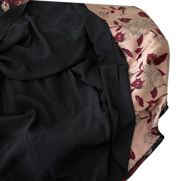 Hutch Black Off the Shoulder Floral Jacquard High Low Ball Gown Dress Size 2 - Picture 8 of 10